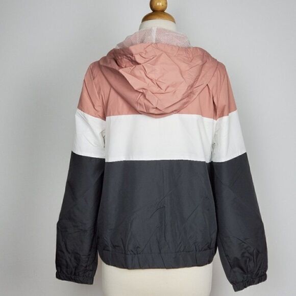Ambiance Women's Windbreaker Hooded Jacket Coat - Picture 4 of 6